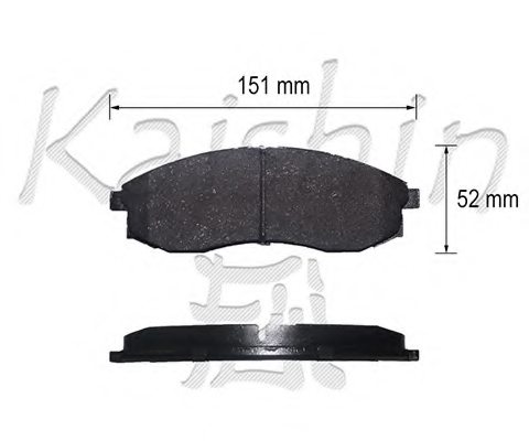 KAISHIN FK1224 Brake Pad Set, disc brake